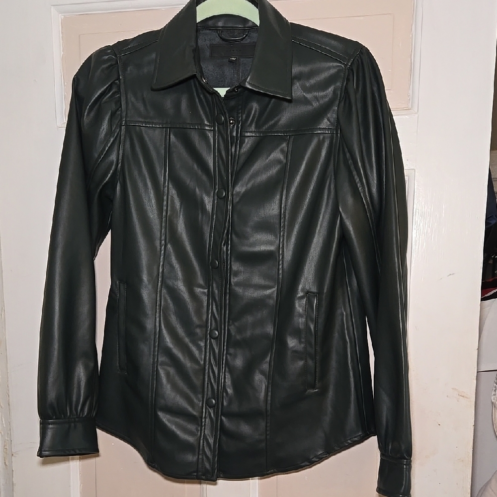 Women's Black Faux Leather Jacket